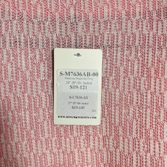 MING WANG PLUMERIA MAGNOLIA TWIG BLAZER JACKET SIZE XS PINK BEIGE BRAND NEW - Picture 7 of 7